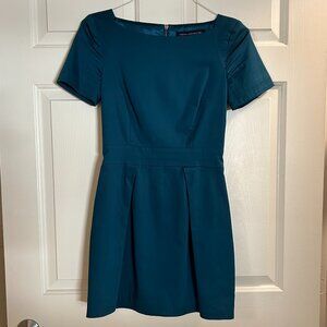 French Connection Teal Ritchie Dress, Vintage Inspired, w/ POCKETS (Size 4)
